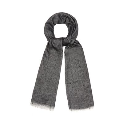 Grey fine purple pinstripe scarf